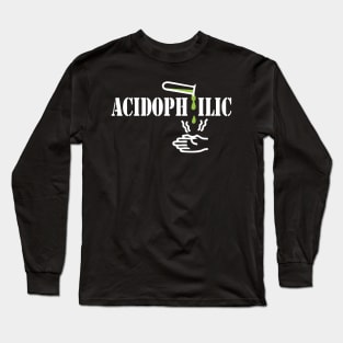 Acidophil, green acid, white Long Sleeve T-Shirt